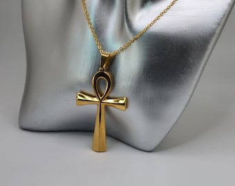 Ankh Necklace / BIG Ankh / Gold Ankh / African Ankh / African Jewelry
