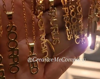 Zodiac / Horoscope / Necklace / Aquarius / Pisces/ Aries / Taurus / Gemini / Cancer / Leo / Virgo / Libra / Scorpio / Sagittarius  Capricorn