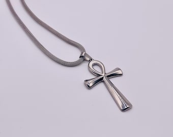 Ankh necklace / Stainless Steel / Big Ankh  Pendant Necklace