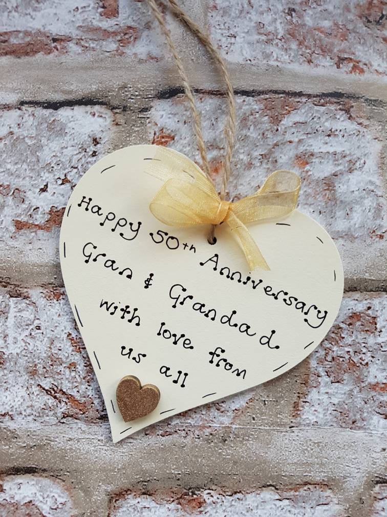 Personalised Golden Wedding Anniversary Gift Present for Etsy UK