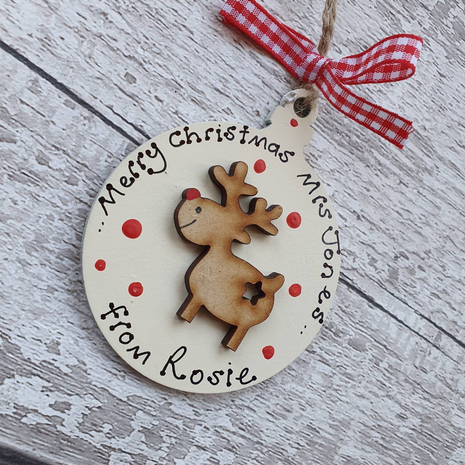 Personalised Christmas Gift for Teacher / Teaching Assistant / - Etsy UK