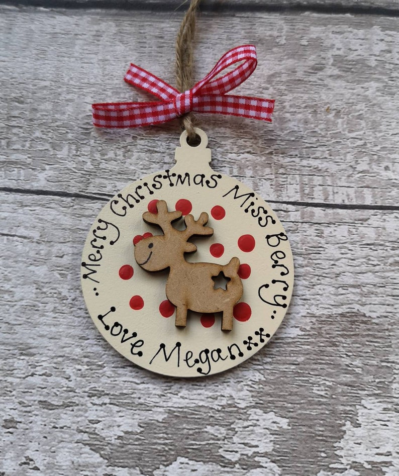 Personalised Christmas Gift for Teacher / Teaching Assistant / - Etsy UK