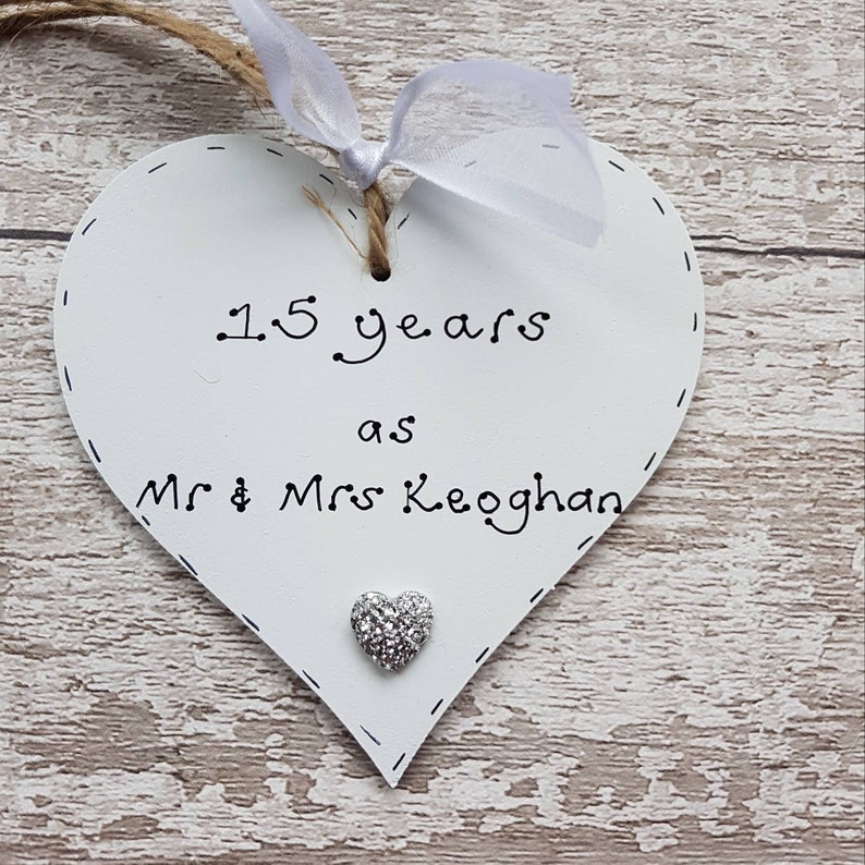 Personalised 15th Wedding Anniversary Gift Handmade 15th Etsy