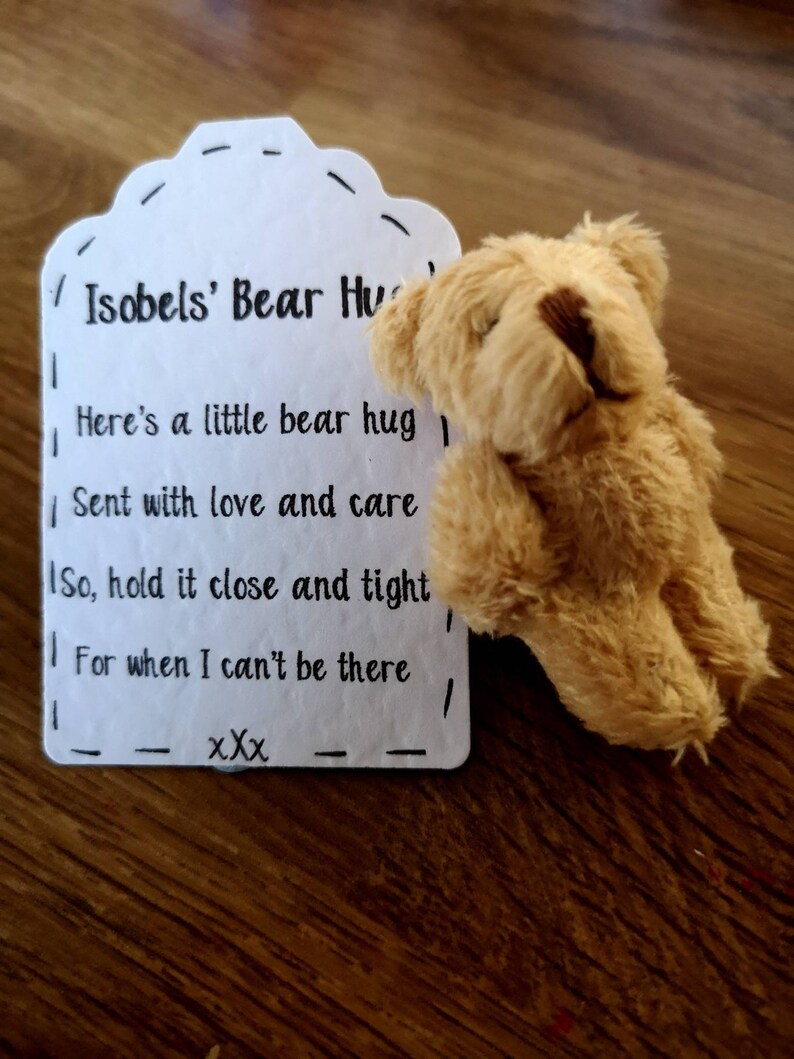Personalised Pocket Bear Hug Etsy UK