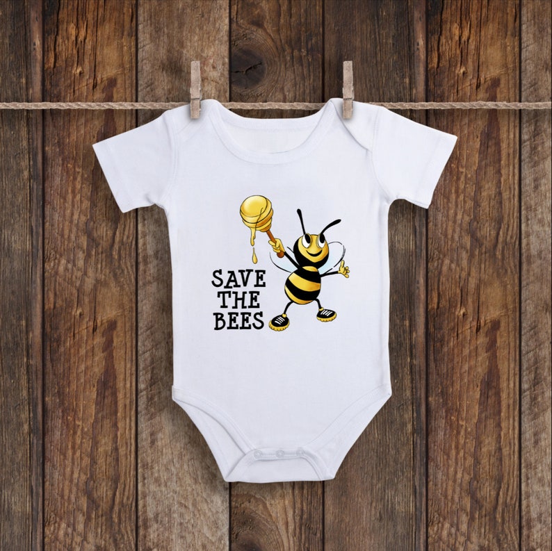 Unique Onesies Save The Bees Onesie Honey Bee Onesie Honey Bees Bee Onesies Bees Baby Onesies Bee Onesie Baby Onesie With Bee On It
