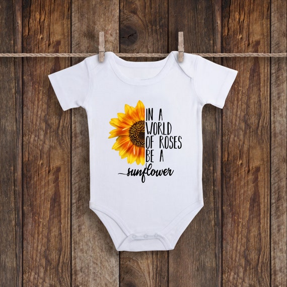 sunflower baby romper