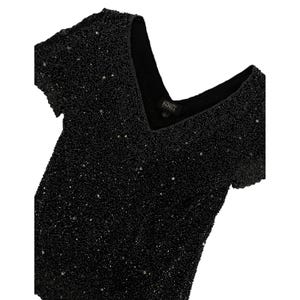 Adrianna Papell Boutique Beaded Silk Top Cocktail Evening Y2K Glam Whimsigoth image 3