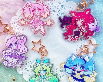 Star Guardian 2.5" Glitter Charms: Set 1