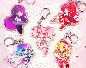 2.5" Madoka Magica Glitter Charms