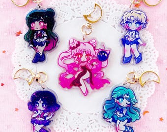Sailor Moon 2.5" Glitter Charms: Outer Scouts