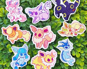 Eeveelution 9pc Vinyl Sticker Set