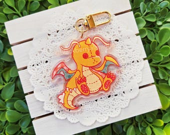 Dragonite Plush 2.5" Glitter Charm