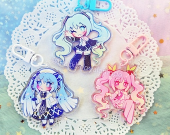 Miku 2.5" Glitter Charms