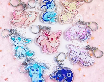 Eeveelution Plush 2" Glitter Charms