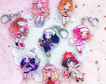 Pokegirl 2.5" Glitter Charms