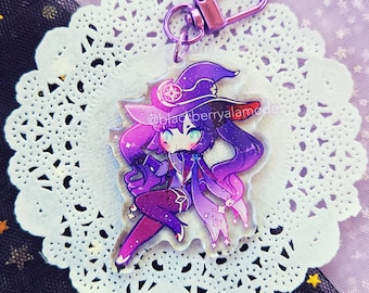 Mona 2.5" Glitter Charm