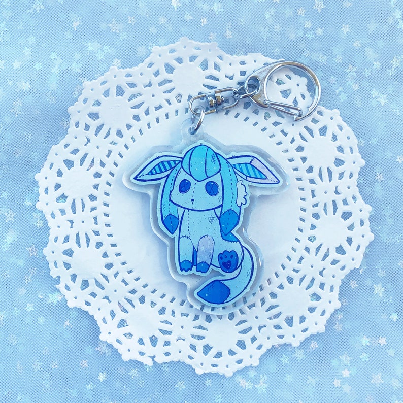 Eeveelution Plush 2 Glitter Charms Glaceon