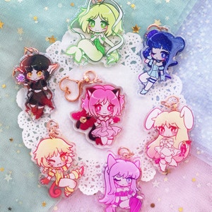 Tokyo Mew Mew 2.5" Glitter Charms