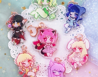 Tokyo Mew Mew 2.5" Glitter Charms