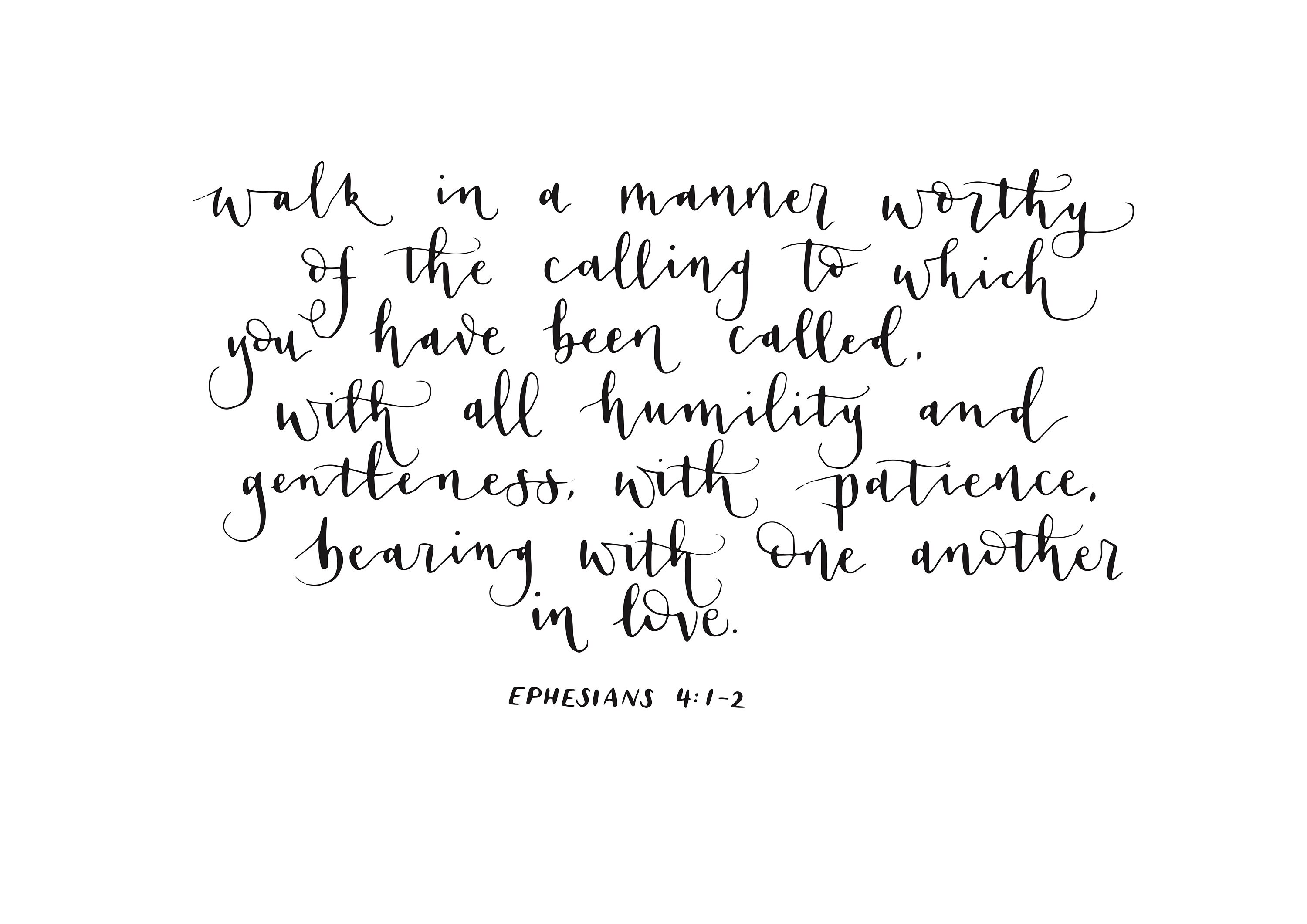 Ephesians 4 1 2 Calligraphy PRINTABLE Instant Download Etsy ephesians-4-1-2-calligraphy-printable-instant-download-etsy