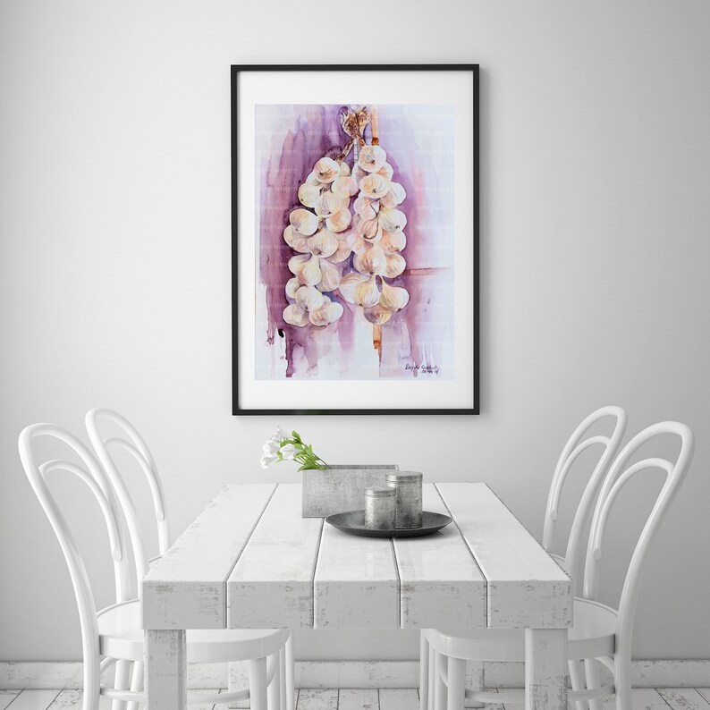 ORIGINAL watercolor painting for Kitchen Etsy