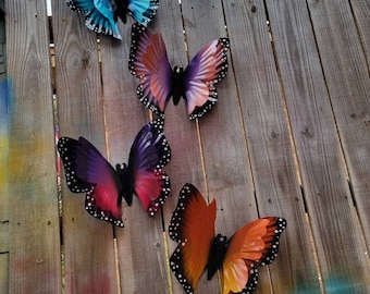 Fence Butterfly, Wall Decor, Butterfly Garden Art - Individual