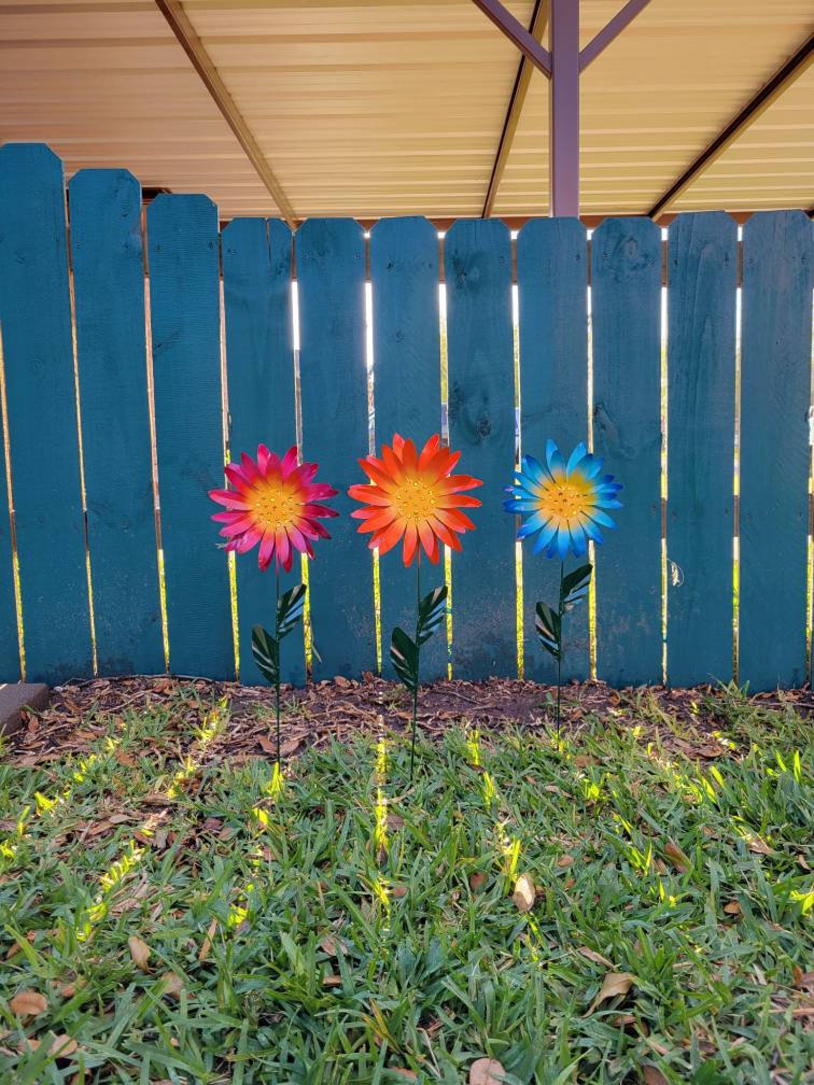 Daisy Flower Garden Stake Metal Daisy Garden Stake Metal Etsy