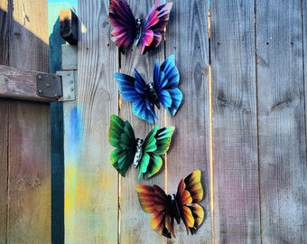 Fence Butterfly, Wall Decor, Butterfly Garden Art - Individual