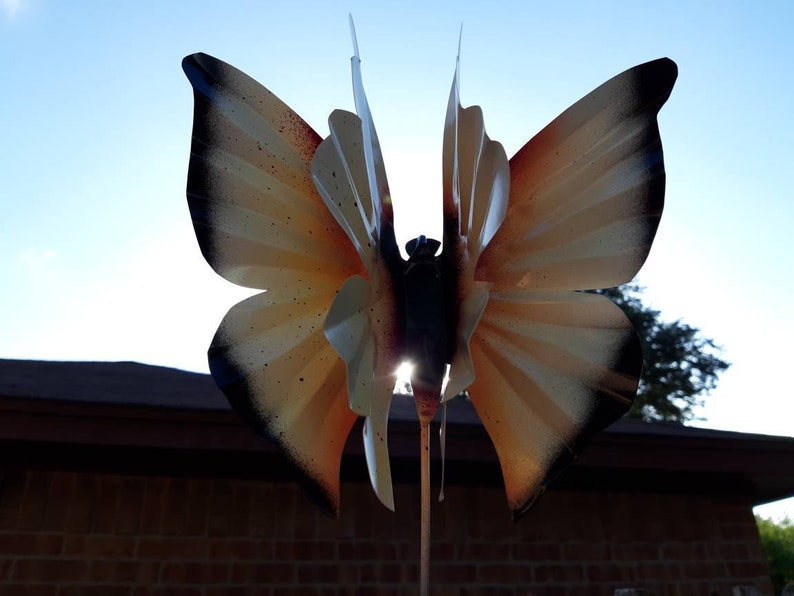 Metal Butterfly Garden Stake White Butterfly Garden Stake Etsy
