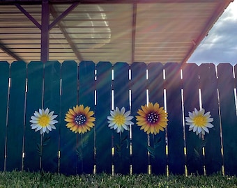 Sunflowers and Daisies, Daisy Flower Garden Stake,  Metal Daisy Garden Stake,  Sunflower Garden Stake,Metal Flower,  Metal Garden Art