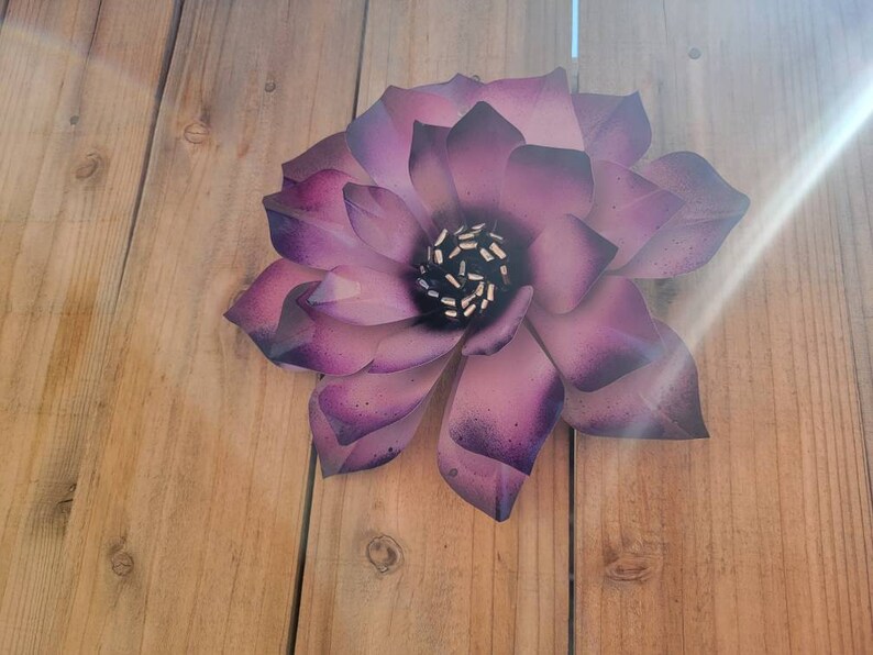 NEW Metal Dalia Flower Metal Flower Art Metal Garden Etsy