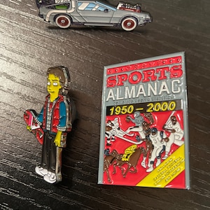Back to the Future Enamel Pin Badge Metal Pin Movie Film Merchandise - Almanac DeLorean Marty McFly