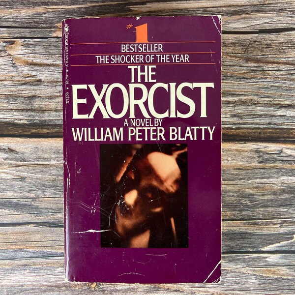 The Exorcist by William Peter Blatty- Paperback Bantam Books Horror Paperbacks Purple Cover Movie Novel Paperback 1970s