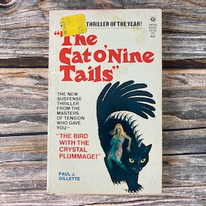 The Cat O&#39; Nine Tails by Paul J. Gilette - Vintage Award Horror Books - Horror Movie Books Paperback Horror - 1970s Paperback Horror