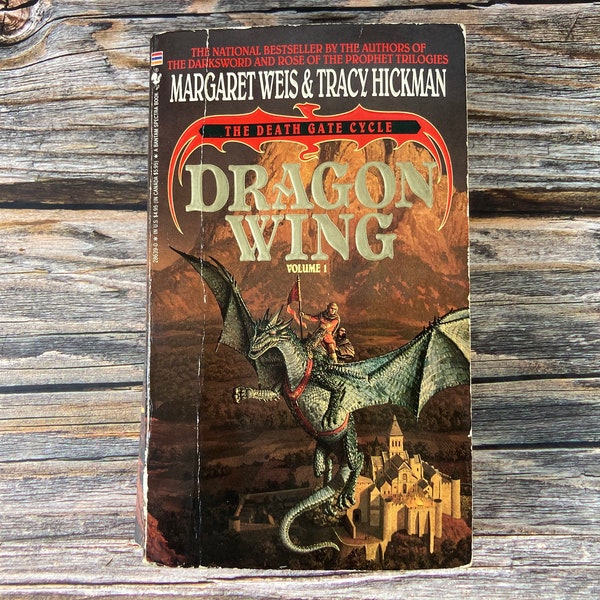 Dragon Wing Volume I - The Death Gate Cycle - Bantam Paperback Sci-Fi Fantasy Books - 1990s Paperback Books - Crooked Spine, Please Read