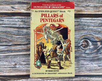 Vintage Dungeons & Dragons Endless Quest Book #3 Pillars of Pentegarn by Rose Estes | Adventure Book