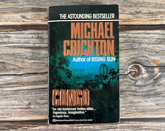 Congo by Michael Crighton | Ballantine Books Science Fiction Sci Fi Vintage 1990's Paperback