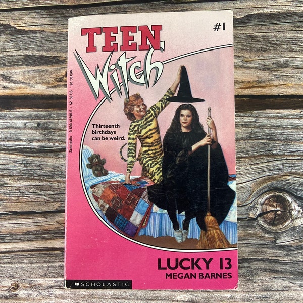 Teen Witch #1: Lucky Thirteen by Megan Barnes | Movie Related | Scholastic Paperback Horror, Young Adult Books - 1980s YA Horror Thriller