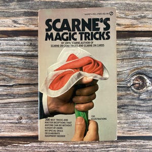 Scarne&#39;s Magic Tricks by John Scarne | Signet Publishers 1970s Weird Paperbacks Vintage