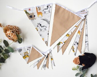 Personalised Fabric Bunting Blue//Grey//Pink//Purple//Safari//Jungle//Unicorn//Stars