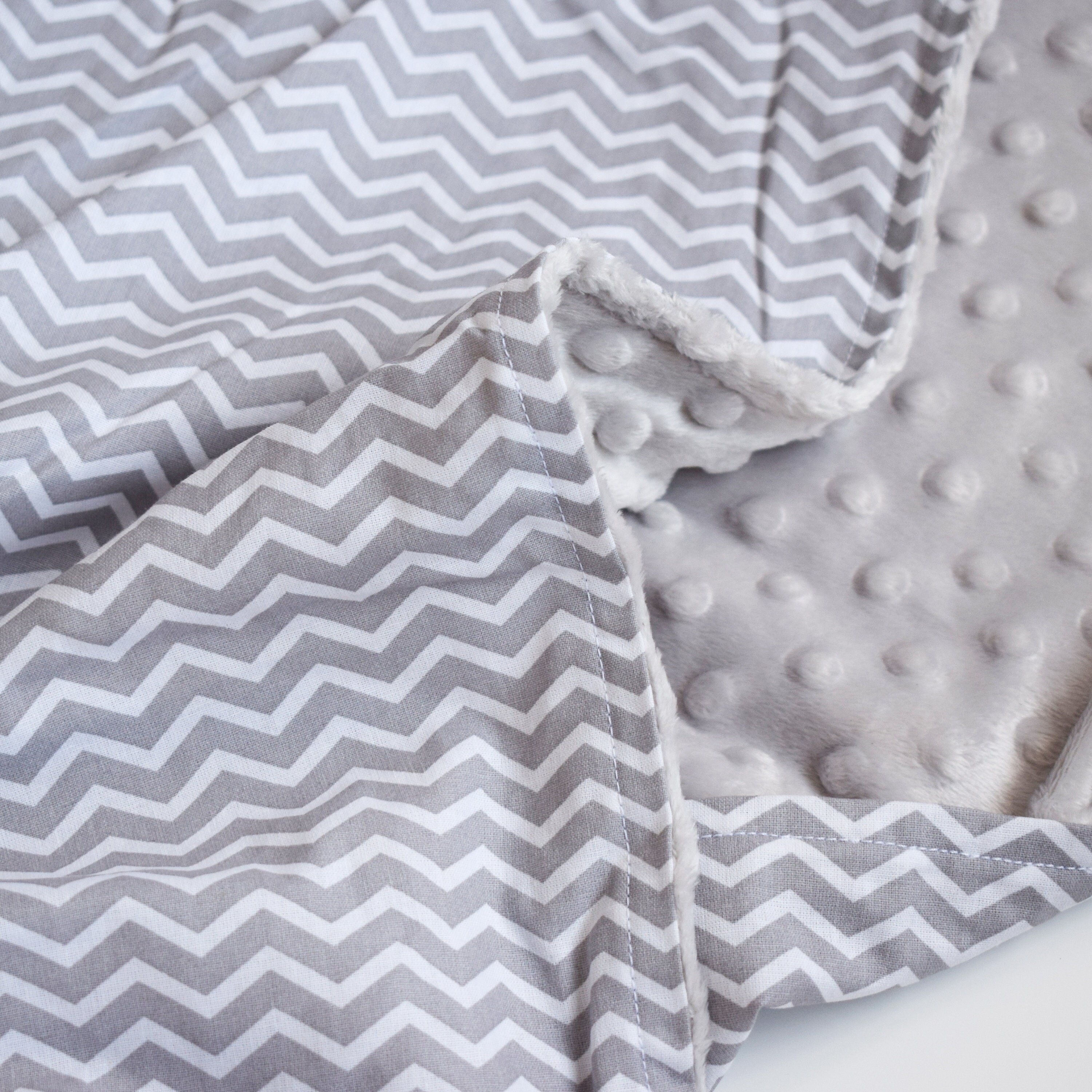 Boy's Grey Chevron Baby Pram Blanket Unisex Baby Blanket Etsy
