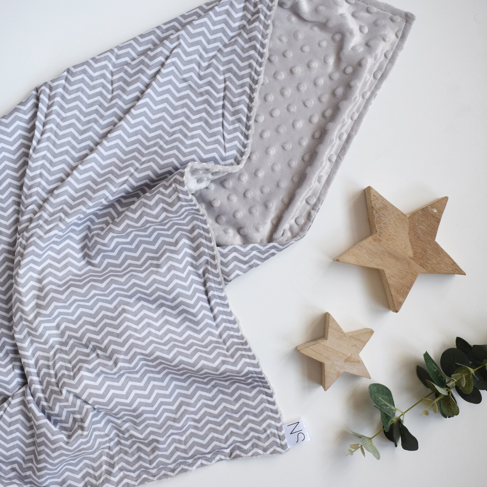 Boy's Grey Chevron Baby Pram Blanket Unisex Baby Blanket Etsy UK