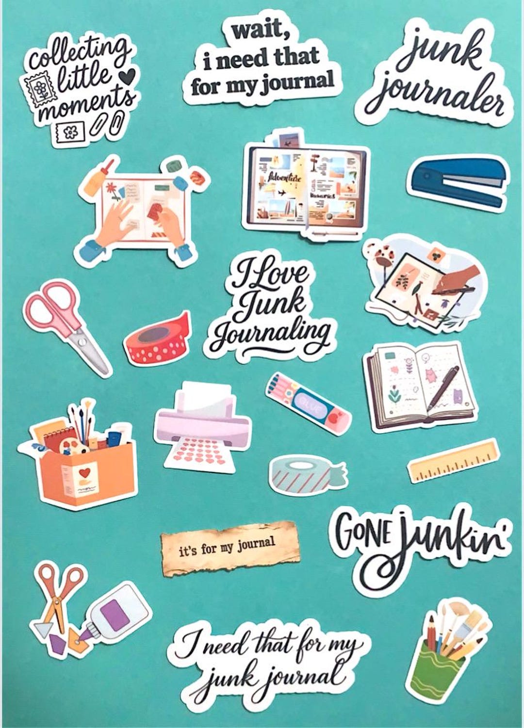 Junk Journal Stickers | Journaling, Planner, Happy Mail Supplies - Etsy