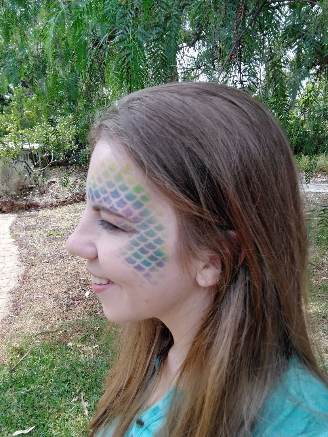 Scales Stencil Face Painting Etsy