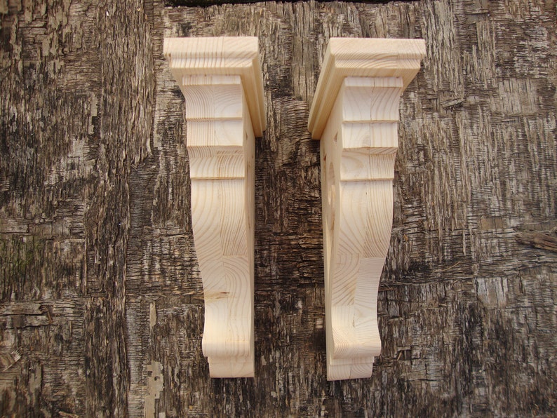 Rustic Shelf Brackets Wooden Corbels Farmhouse Decor Victorian Etsy