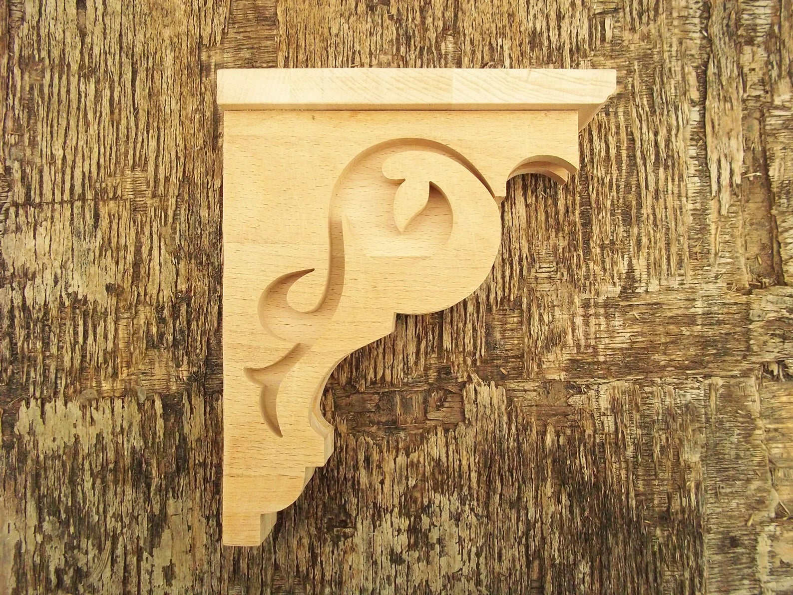 Victorian Wooden Shelf Bracket Rustic Wood Corbel Farmhouse Etsy