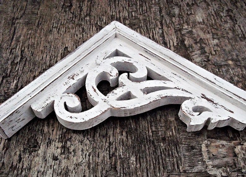 Shabby Chic Corbel Victorian Wooden Shelf Brackets Home decor Etsy