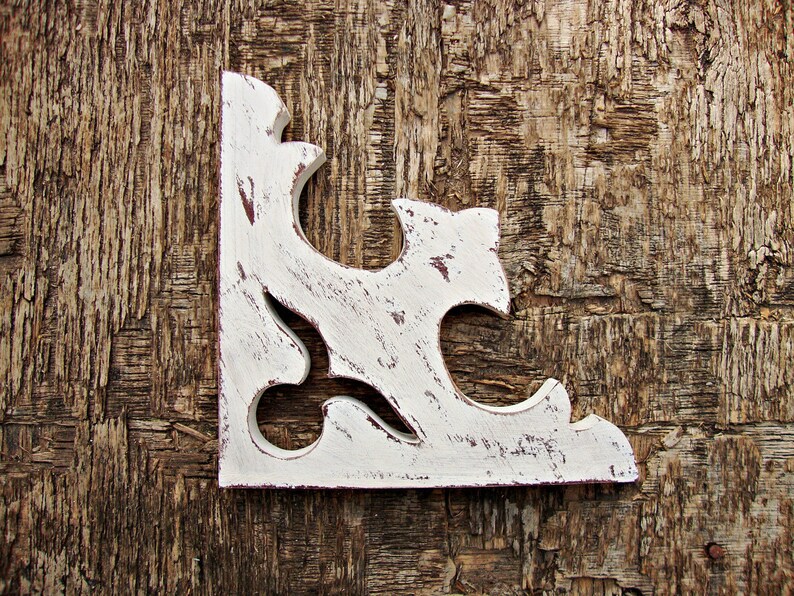 Farmhouse Decor Shabby Chic Victorian Wooden Corbel Brackets Etsy