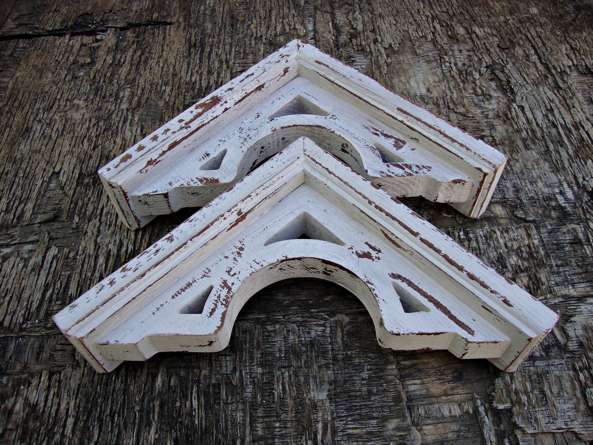 Shabby Chic Shelf Brackets Antique Wooden Shelf Brackets Etsy