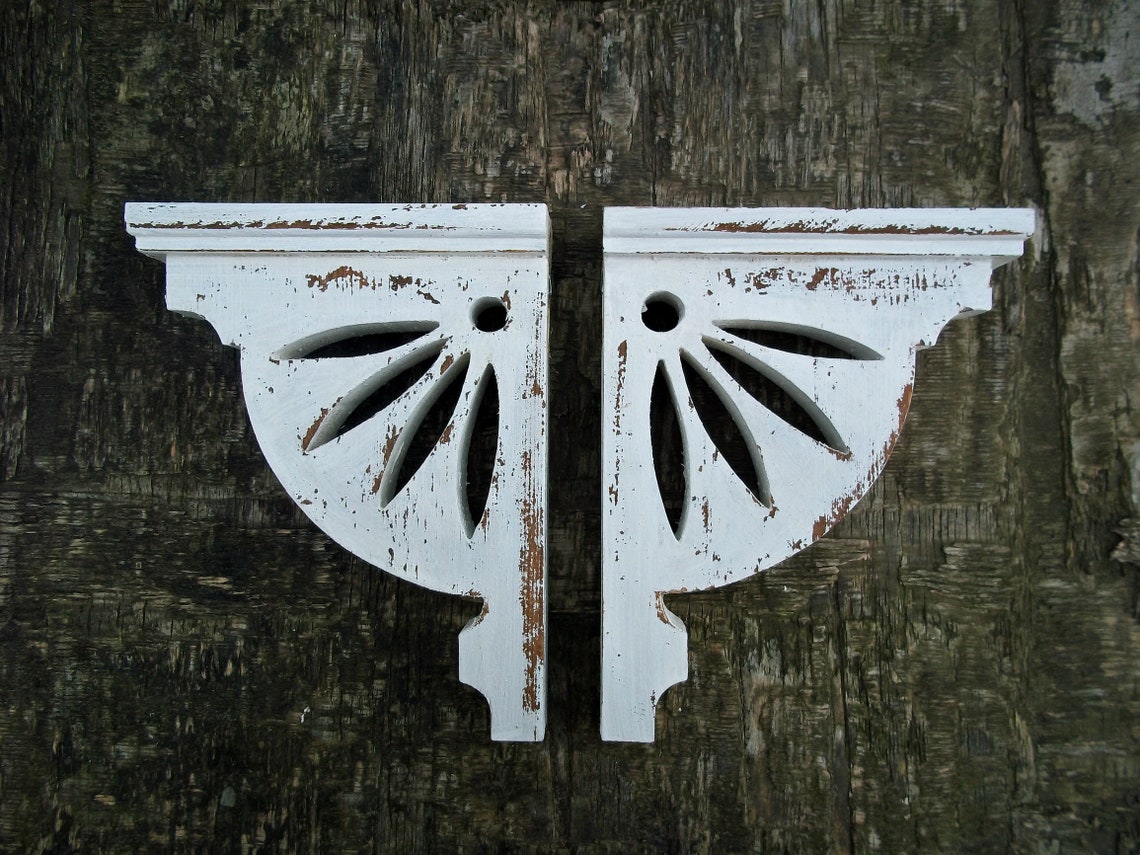 Rustic Corbels Shabby Chic Handmade Shelf Brackets Etsy